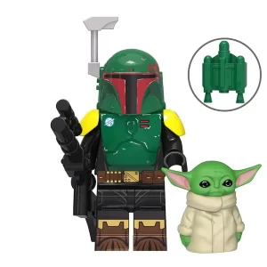 Boba Fett with Baby Yoda Star Wars Minifigure Custom